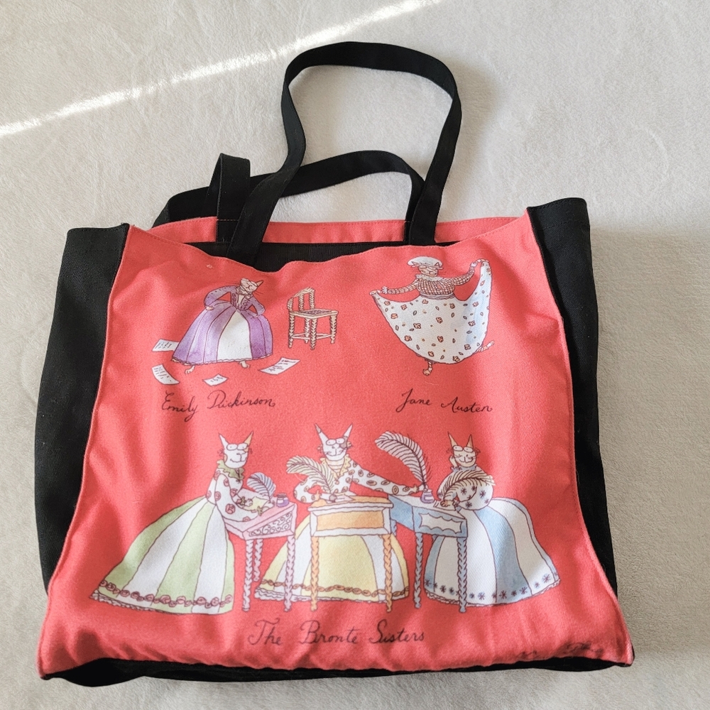 Barnes & Noble Victoria Roberts Large Canvas Cat Book Bag